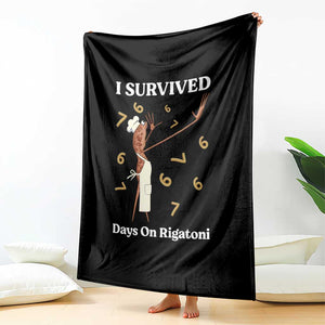 Marcus The Worm Meme Throw Blanket I Survived 67 Days On Rigatoni TS14 Print Your Wear