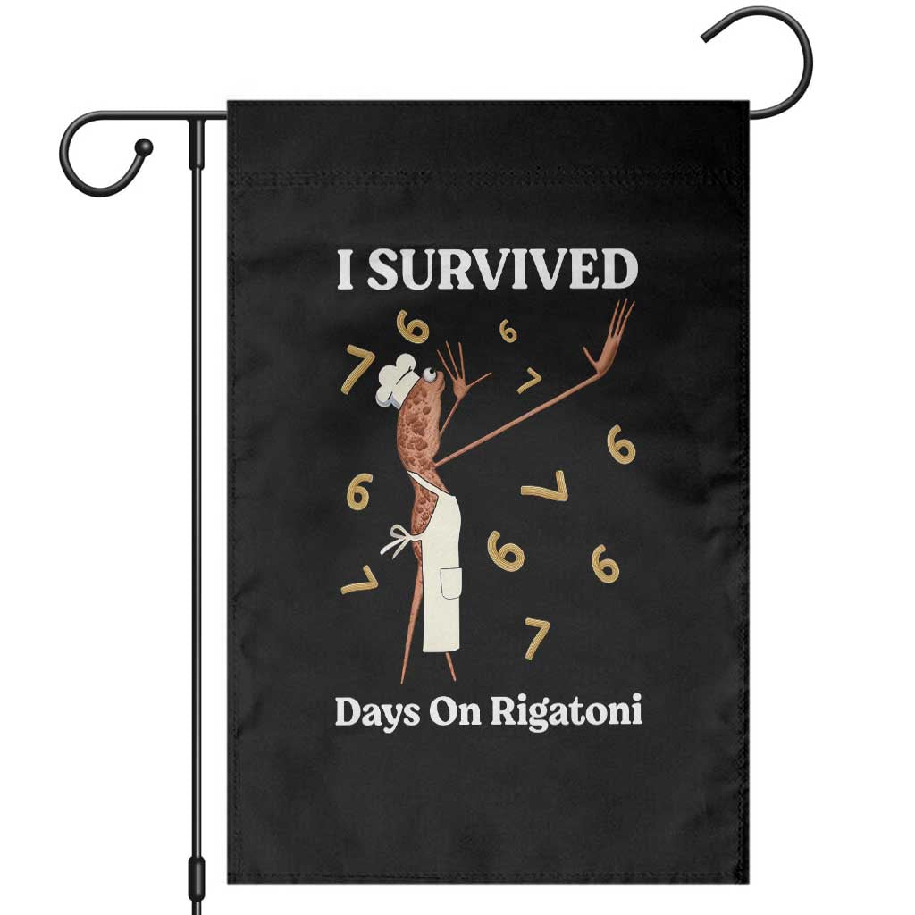 Marcus The Worm Meme Garden Flag I Survived 67 Days On Rigatoni TS14 Black Print Your Wear