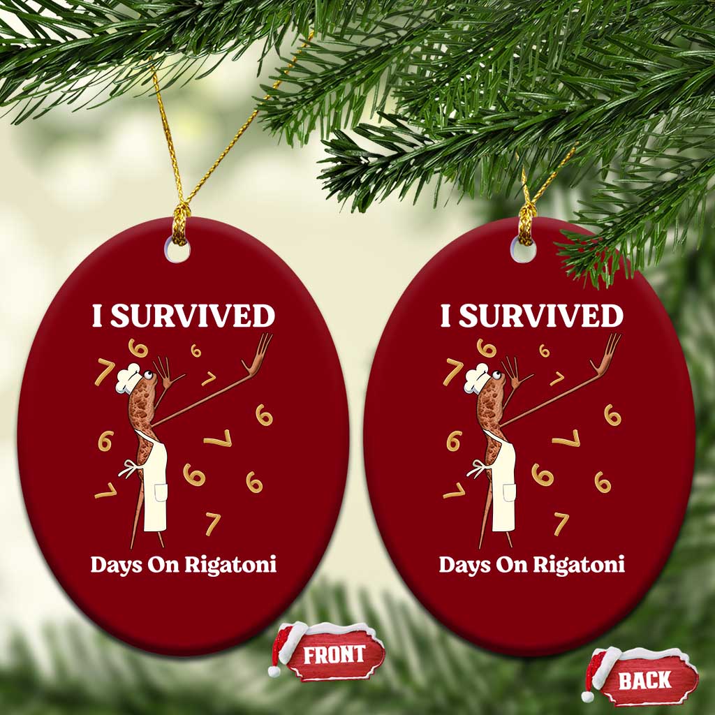Marcus The Worm Meme Ceramic Ornament I Survived 67 Days On Rigatoni TS14 Print Your Wear