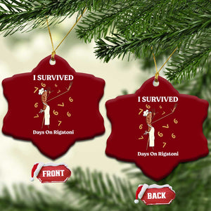 Marcus The Worm Meme Ceramic Ornament I Survived 67 Days On Rigatoni TS14 Print Your Wear