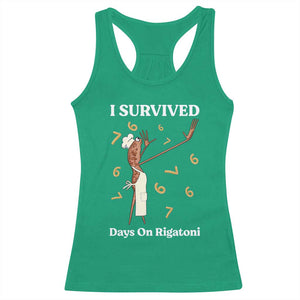 Marcus The Worm Meme Racerback Tank Top I Survived 67 Days On Rigatoni TS14 Irish Green Print Your Wear
