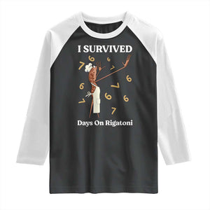 Marcus The Worm Meme Raglan Shirt I Survived 67 Days On Rigatoni TS14 Black White Print Your Wear
