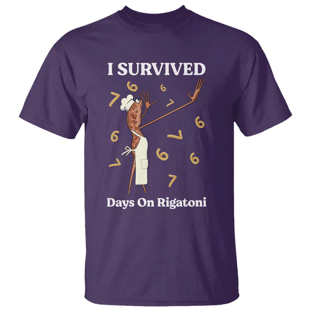 Marcus The Worm Meme T Shirt I Survived 67 Days On Rigatoni TS14 Purple Print Your Wear