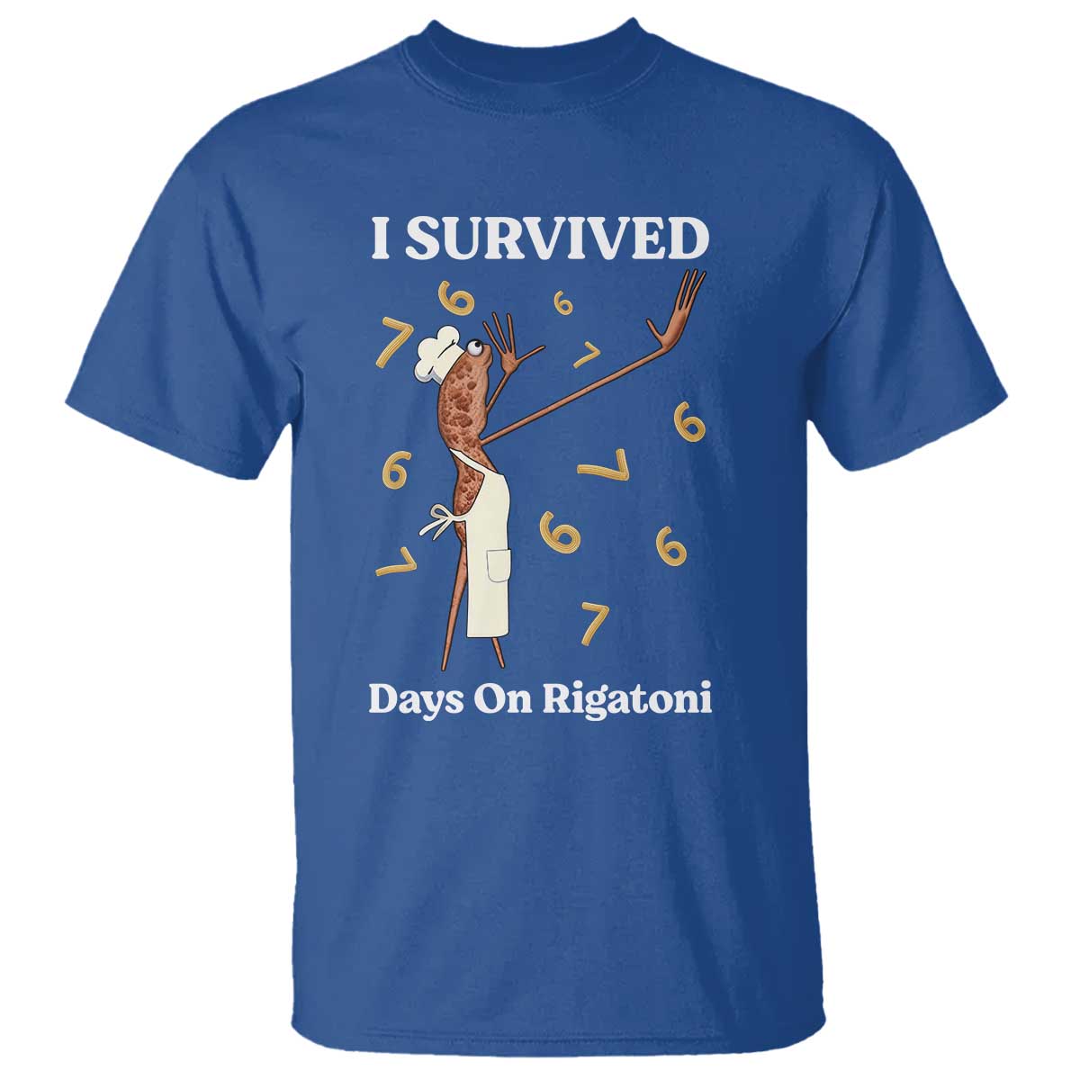 Marcus The Worm Meme T Shirt I Survived 67 Days On Rigatoni TS14 Royal Blue Print Your Wear