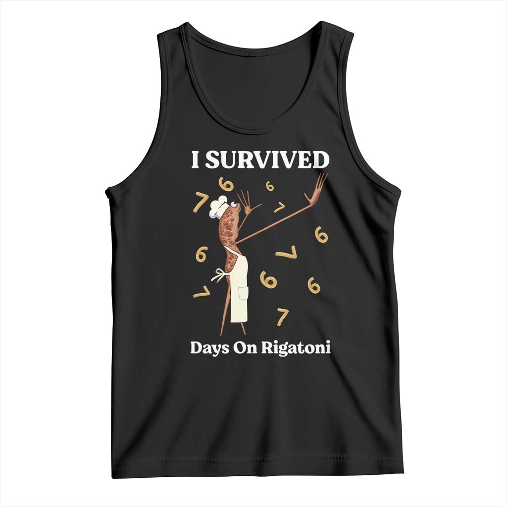 Marcus The Worm Meme Tank Top I Survived 67 Days On Rigatoni TS14 Black Print Your Wear