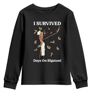 Marcus The Worm Meme Youth Sweatshirt I Survived 67 Days On Rigatoni TS14 Black Print Your Wear