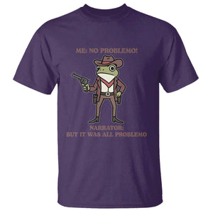 Cowboy Frog Meme T Shirt Funny Me No Problemo Narrator TS14 Purple Print Your Wear
