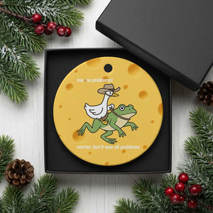 Cowboy Goose Meme Ceramic Ornament Funny Frog Me No Problemo Narrator TS14 1pc Yellow Cheese Print Your Wear