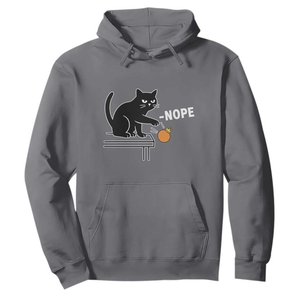 No Kings Protest Hoodie Funny Cat Kicking Crown TS14 Charcoal Print Your Wear