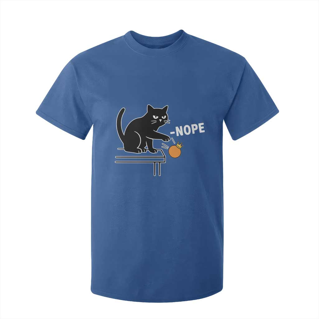 No Kings Protest T Shirt For Kid Funny Cat Kicking Crown TS14 Royal Blue Print Your Wear