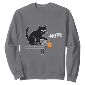 No Kings Protest Sweatshirt Funny Cat Kicking Crown TS14 Charcoal Print Your Wear
