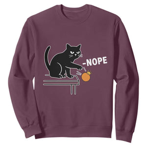 No Kings Protest Sweatshirt Funny Cat Kicking Crown TS14 Maroon Print Your Wear