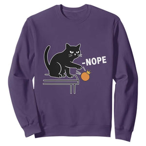 No Kings Protest Sweatshirt Funny Cat Kicking Crown TS14 Purple Print Your Wear