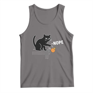 No Kings Protest Tank Top Funny Cat Kicking Crown TS14 Deep Heather Print Your Wear