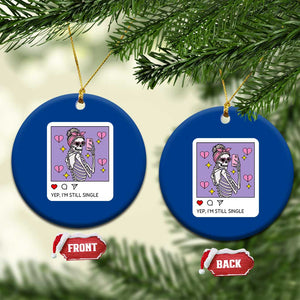 Anti Valentine Ceramic Ornament Funny Skeleton Selfie Meme TS14 1pc Blue Print Your Wear