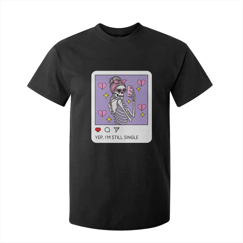Anti Valentine T Shirt For Kid Funny Skeleton Selfie Meme TS14 Black Print Your Wear