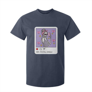 Anti Valentine T Shirt For Kid Funny Skeleton Selfie Meme TS14 Navy Print Your Wear