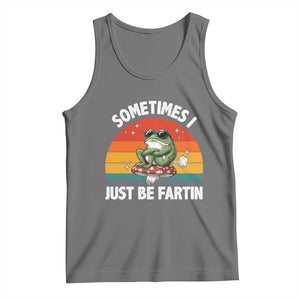Funny Frog Meme Tank Top Sometimes I Just Be Fartin TS14 Black Heather Print Your Wear