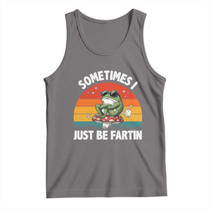 Funny Frog Meme Tank Top Sometimes I Just Be Fartin TS14 Deep Heather Print Your Wear