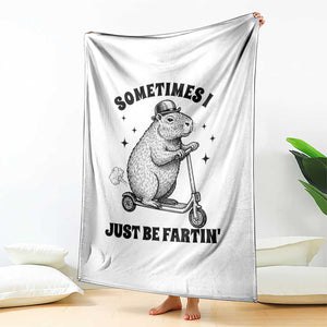 Funny Groundhog Scooter Throw Blanket Sometimes I Just Be Fartin TS14 Print Your Wear