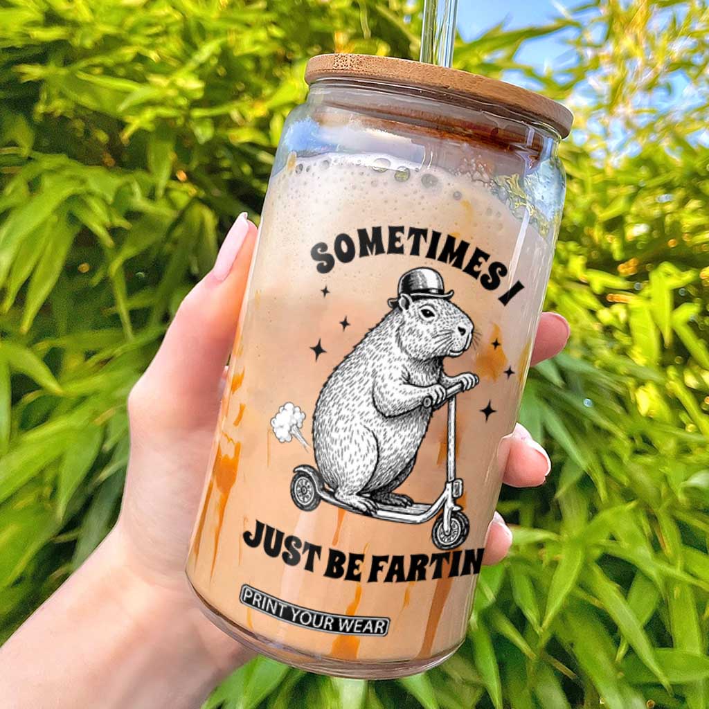 Funny Groundhog Scooter Glass Can Sometimes I Just Be Fartin TS14 White Print Your Wear