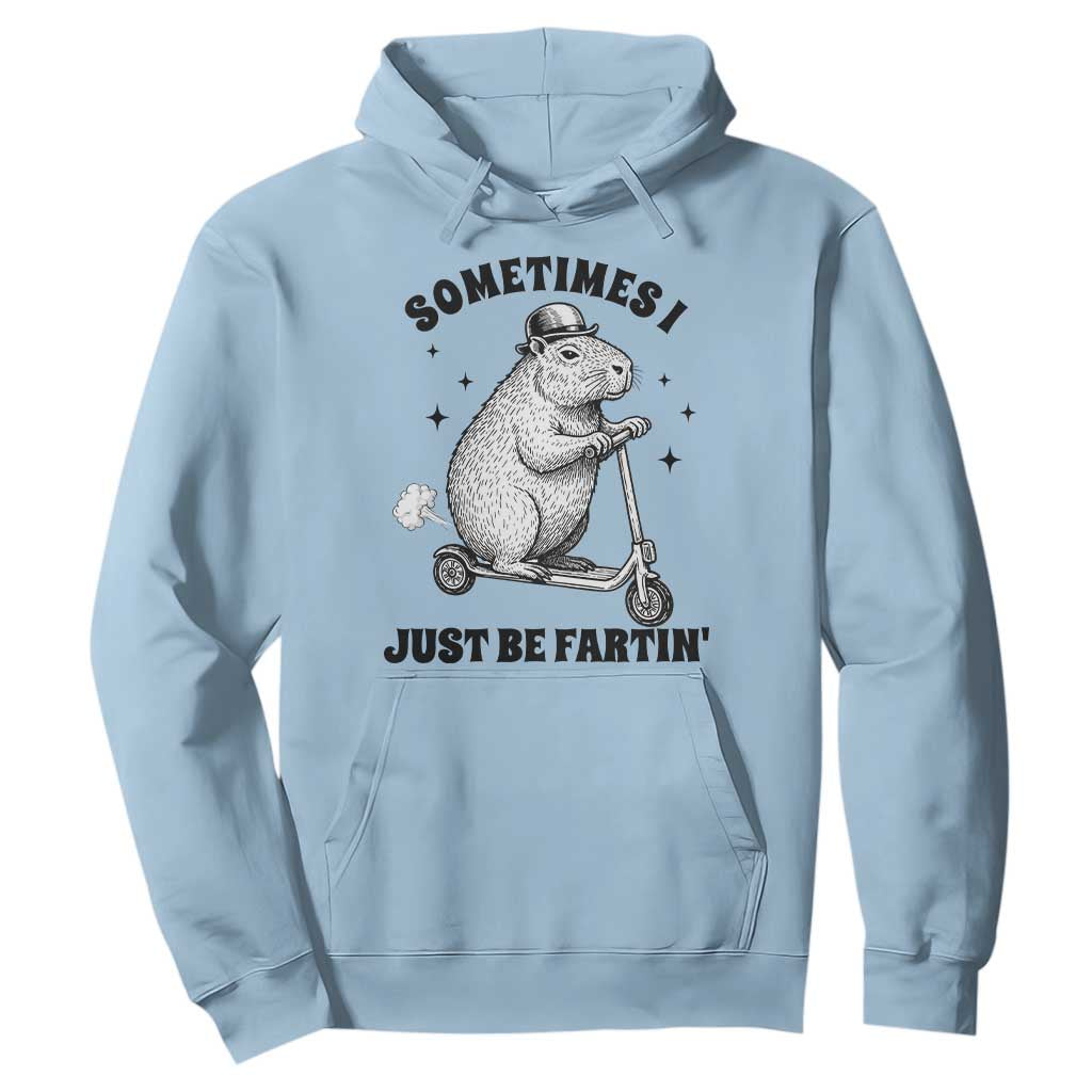 Funny Groundhog Scooter Hoodie Sometimes I Just Be Fartin TS14 Light Blue Print Your Wear