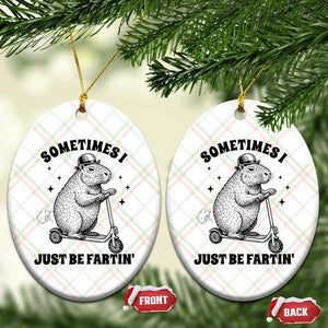Funny Groundhog Scooter Ceramic Ornament Sometimes I Just Be Fartin TS14 Print Your Wear