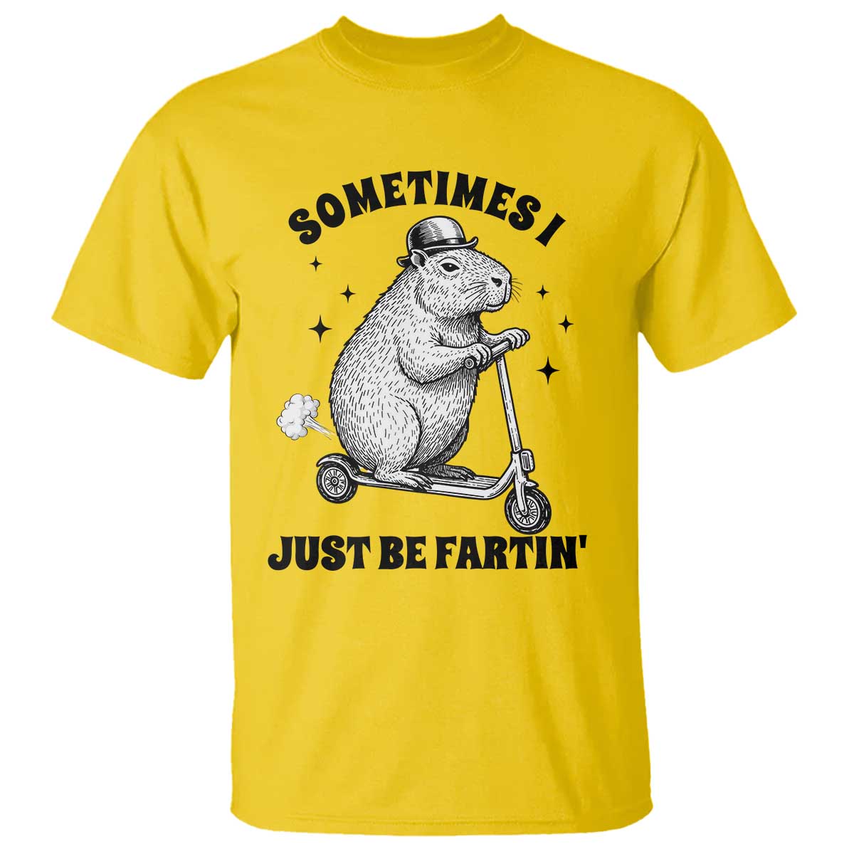Funny Groundhog Scooter T Shirt Sometimes I Just Be Fartin TS14 Daisy Print Your Wear