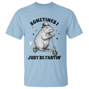 Funny Groundhog Scooter T Shirt Sometimes I Just Be Fartin TS14 Light Blue Print Your Wear