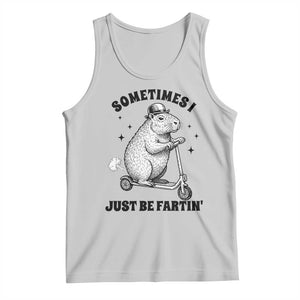 Funny Groundhog Scooter Tank Top Sometimes I Just Be Fartin TS14 Ash Print Your Wear