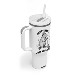 Funny Groundhog Scooter Tumbler With Handle Sometimes I Just Be Fartin TS14 Print Your Wear