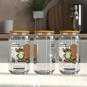 Funny Cowboy Frog Glass Can Sometimes I Just Be Fartin TS14 Print Your Wear