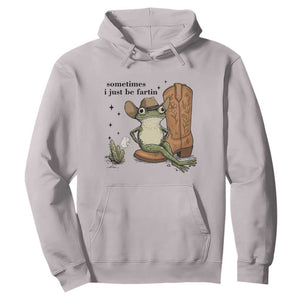 Funny Cowboy Frog Hoodie Sometimes I Just Be Fartin TS14 Ice Gray Print Your Wear