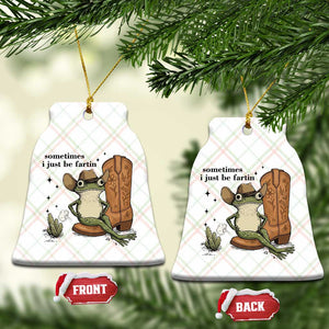 Funny Cowboy Frog Ceramic Ornament Sometimes I Just Be Fartin TS14 Print Your Wear