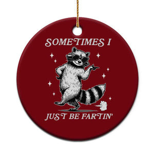 Sometimes I Just Be Fartin Ceramic Ornament Funny Raccoon Meme TS14 1pc Red Print Your Wear