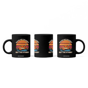 Funny Crab Meme Y2K Coffee Mug Make Me Crabby Get The Stabby TS14 Print Your Wear