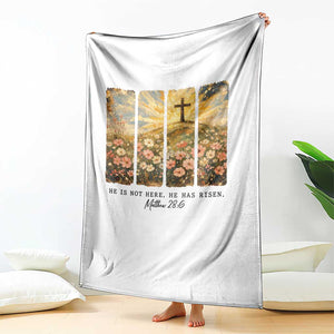 He Is Not Here He Is Risen Throw Blanket Christian Easter Bible Verse TS14 Print Your Wear