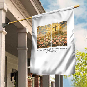 He Is Not Here He Is Risen Garden Flag Christian Easter Bible Verse TS14 Print Your Wear