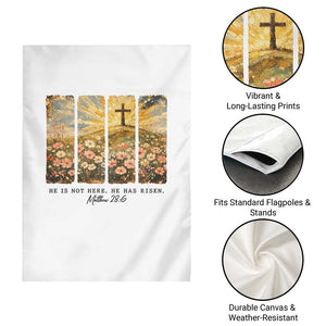 He Is Not Here He Is Risen Garden Flag Christian Easter Bible Verse TS14 Print Your Wear
