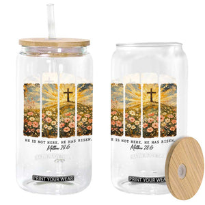 He Is Not Here He Is Risen Glass Can Christian Easter Bible Verse TS14 Print Your Wear