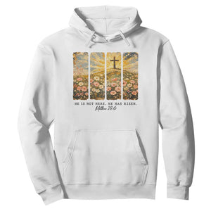He Is Not Here He Is Risen Hoodie Christian Easter Bible Verse TS14 White Print Your Wear