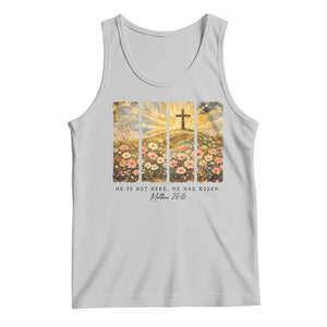 He Is Not Here He Is Risen Tank Top Christian Easter Bible Verse TS14 Ash Print Your Wear