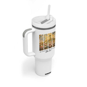 He Is Not Here He Is Risen Tumbler With Handle Christian Easter Bible Verse TS14 Print Your Wear