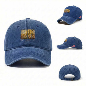 He Is Not Here He Is Risen Washed Cotton Baseball Cap Christian Easter Bible Verse TS14 Washed Cap Universal Fit Royal Blue Print Your Wear
