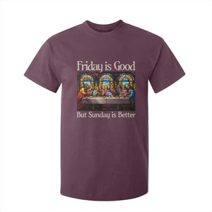 Christian Easter T Shirt For Kid Friday is Good Sunday is Better TS14 Maroon Print Your Wear