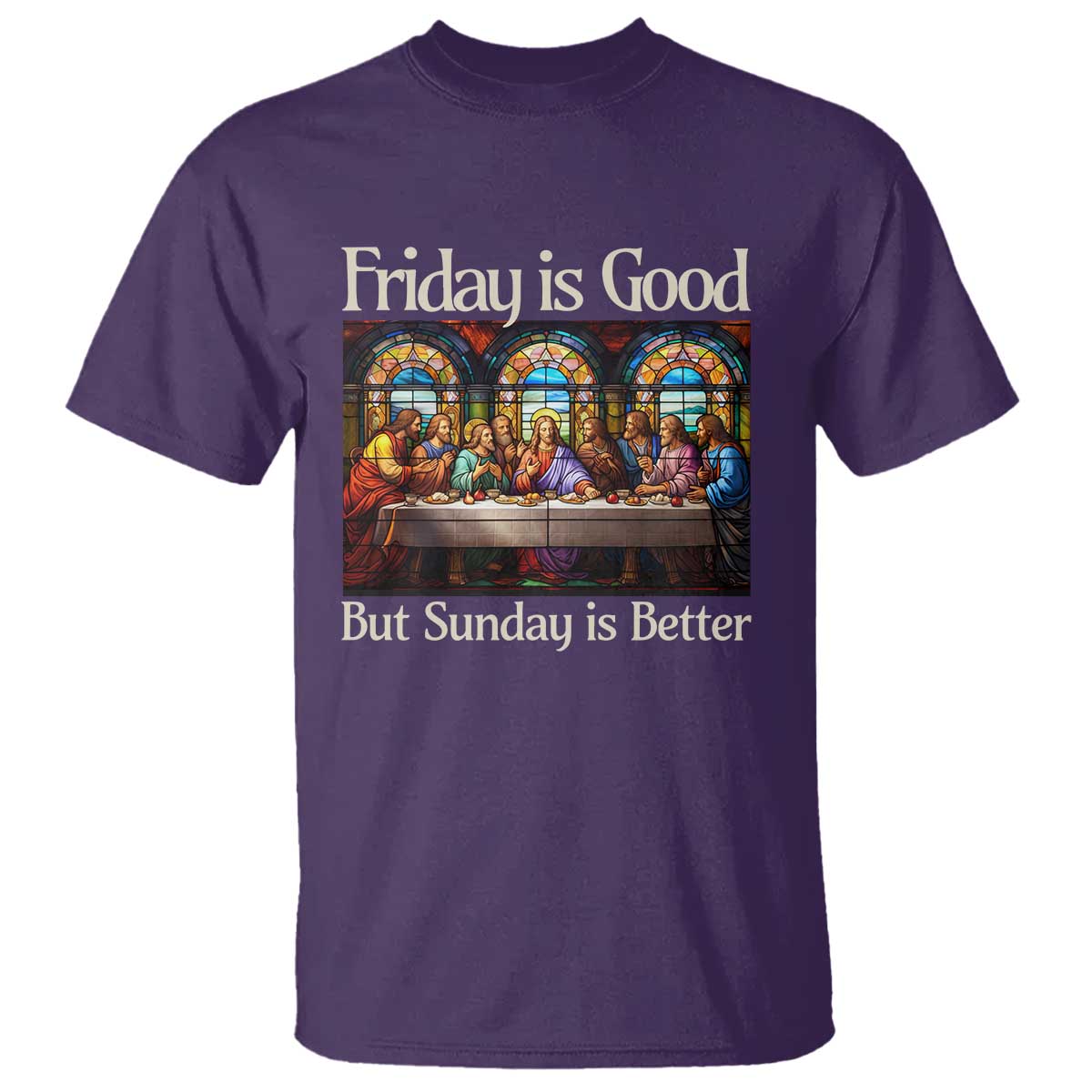 Christian Easter T Shirt Friday is Good Sunday is Better TS14 Purple Print Your Wear