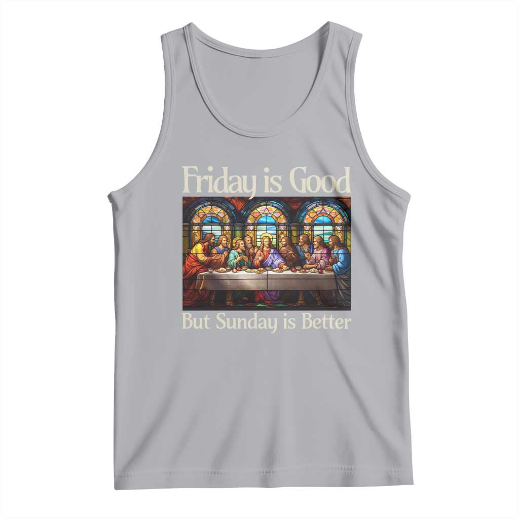 Christian Easter Tank Top Friday is Good Sunday is Better TS14 Athletic Heather Print Your Wear