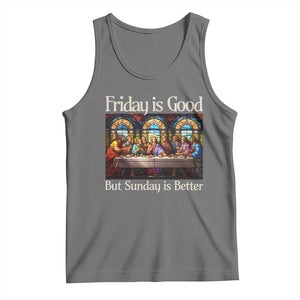 Christian Easter Tank Top Friday is Good Sunday is Better TS14 Black Heather Print Your Wear