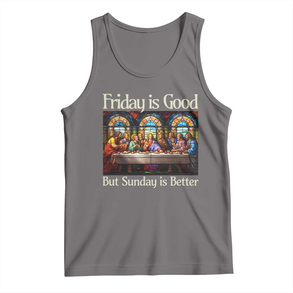 Christian Easter Tank Top Friday is Good Sunday is Better TS14 Deep Heather Print Your Wear