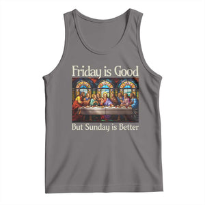 Christian Easter Tank Top Friday is Good Sunday is Better TS14 Deep Heather Print Your Wear